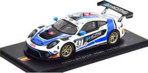 Metal Toy Vehicle 1:43 Alloy Rally Car Model for Porsche 911 GT3R 2020 Metal Vehicle Collectible Ornament Scale Vehicles