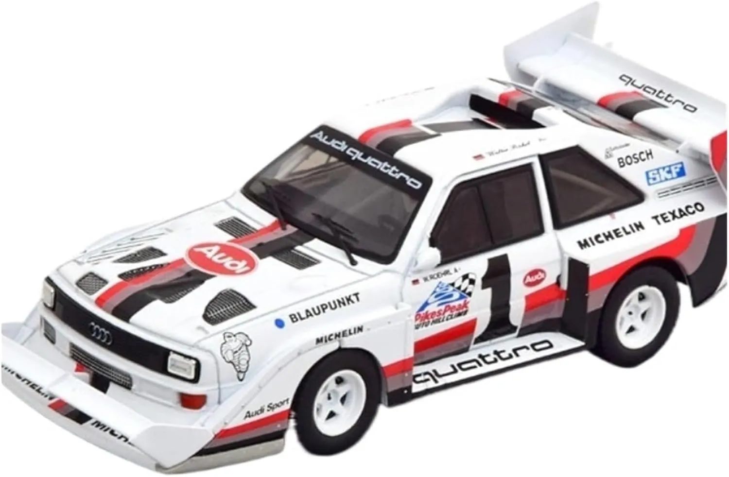 Metal Toy Vehicle Alloy Car Model for Audi Quattro S1 Pikes Peak 1987 4WD Metal Toy Vehicle Collectible Ornament 1/43 Scale Vehicles