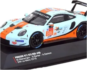 Metal Toy Vehicle Alloy Car Model for Porsche 911 GT3 RSR 2018 Le Mans Endurance Race Gulf Painting Vehicle Toy 1/43 Scale Vehicles