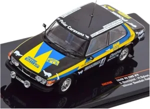 Metal Toy Vehicle Alloy Car Model for Saab Racing 99 EMS No.4, Rally Riddy 1977 Metal Toy Vehicle Collectible 1/43 Scale Vehicles