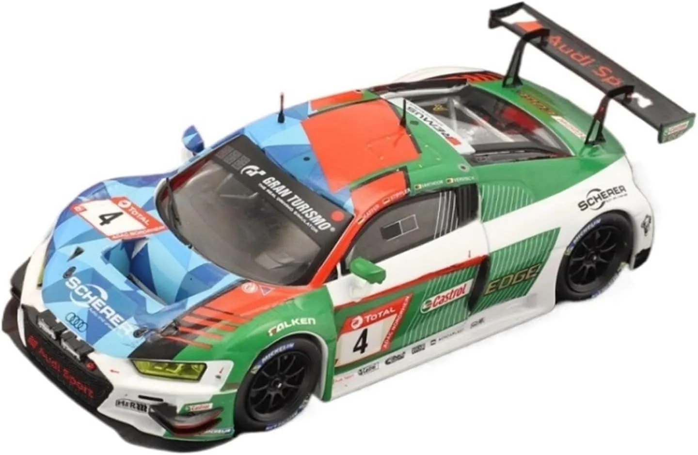 Metal Toy Vehicle Alloy Rally Car Model 2019 New Zealand North Circuit Champion for Audi R8 LMS #4 Winner 1/43 Scale Vehicles