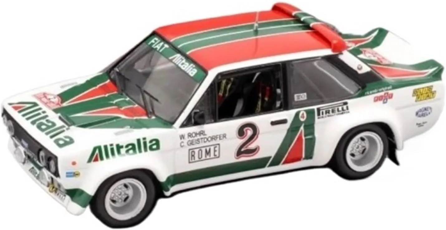 Metal Toy Vehicle Alloy Rally Car Model for Fiat 131 Abarth #2 4TH Rally Monte Carlo 1978 Metal Vehicle Toy 1/43 Scale Vehicles