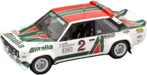 Metal Toy Vehicle Alloy Rally Car Model for Fiat 131 Abarth #2 4TH Rally Monte Carlo 1978 Metal Vehicle Toy 1/43 Scale Vehicles