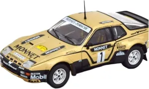 Metal Toy Vehicle Alloy Rally Car Model for Porsche 924 GTS 1981 Metal Vehicle Toy Collection Ornament 1/43 Scale Vehicles