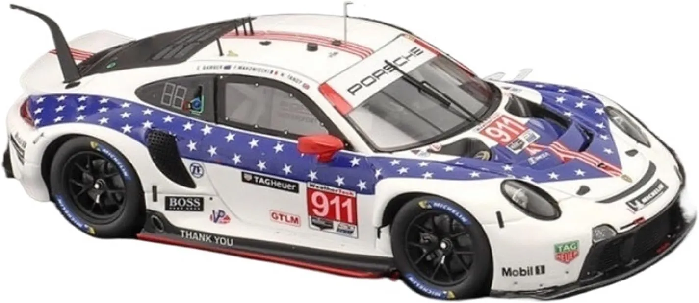 Metal Toy Vehicle Alloy Rally Car Model Kit for Porsche RSR #911 & #912 2020 Metal Vehicle Collectible Scale Vehicles