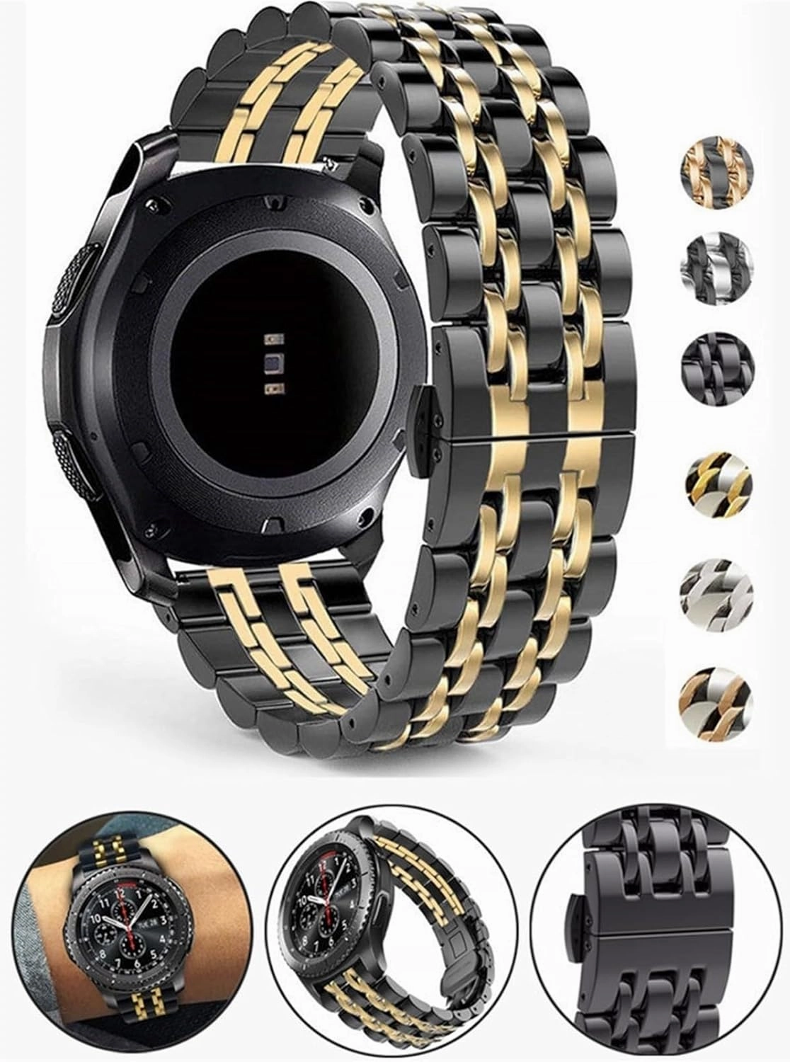 Metal Watch Band Quick Release Wristband Stainless Steel 22mm 20mm Universal Wristband Men Women Smart Watch Quartz Watch Accessories
