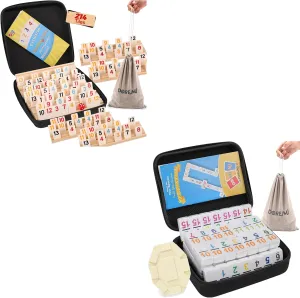 Mexican Train Dominoes Set Double 15 Rummy Cube 8 Player Upgraded Edition