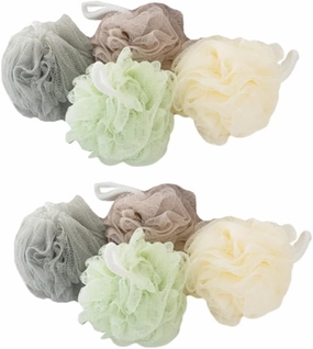 Mikinona 8pcs Bath Puff for Bubble Making Gentle Exfoliating Bath Sponge Random Colors for Body Scrubbing and Skin Care