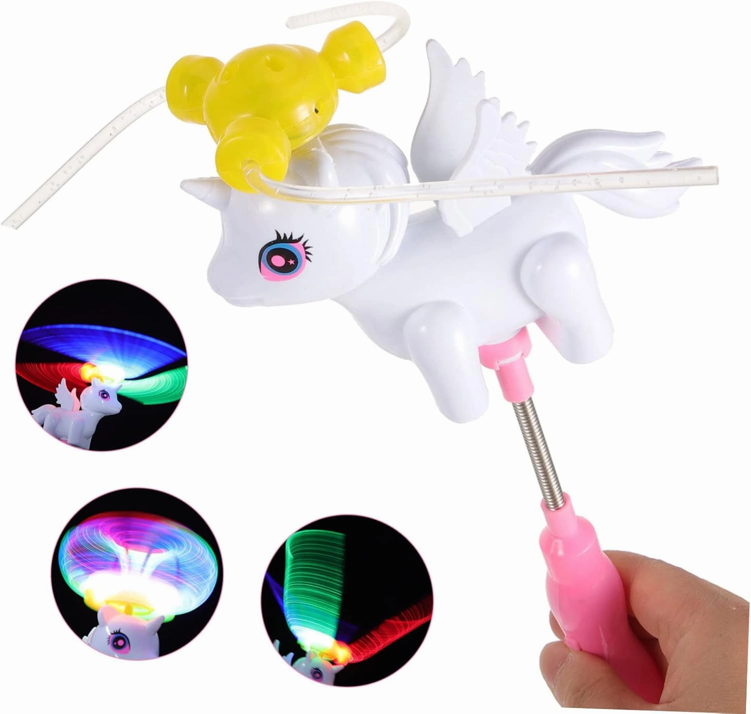 Milisten 4pcs Flash Windmill Toy Luminous Stick Electric Elements Boys and Girls Toys for Age 8-10 Years Old