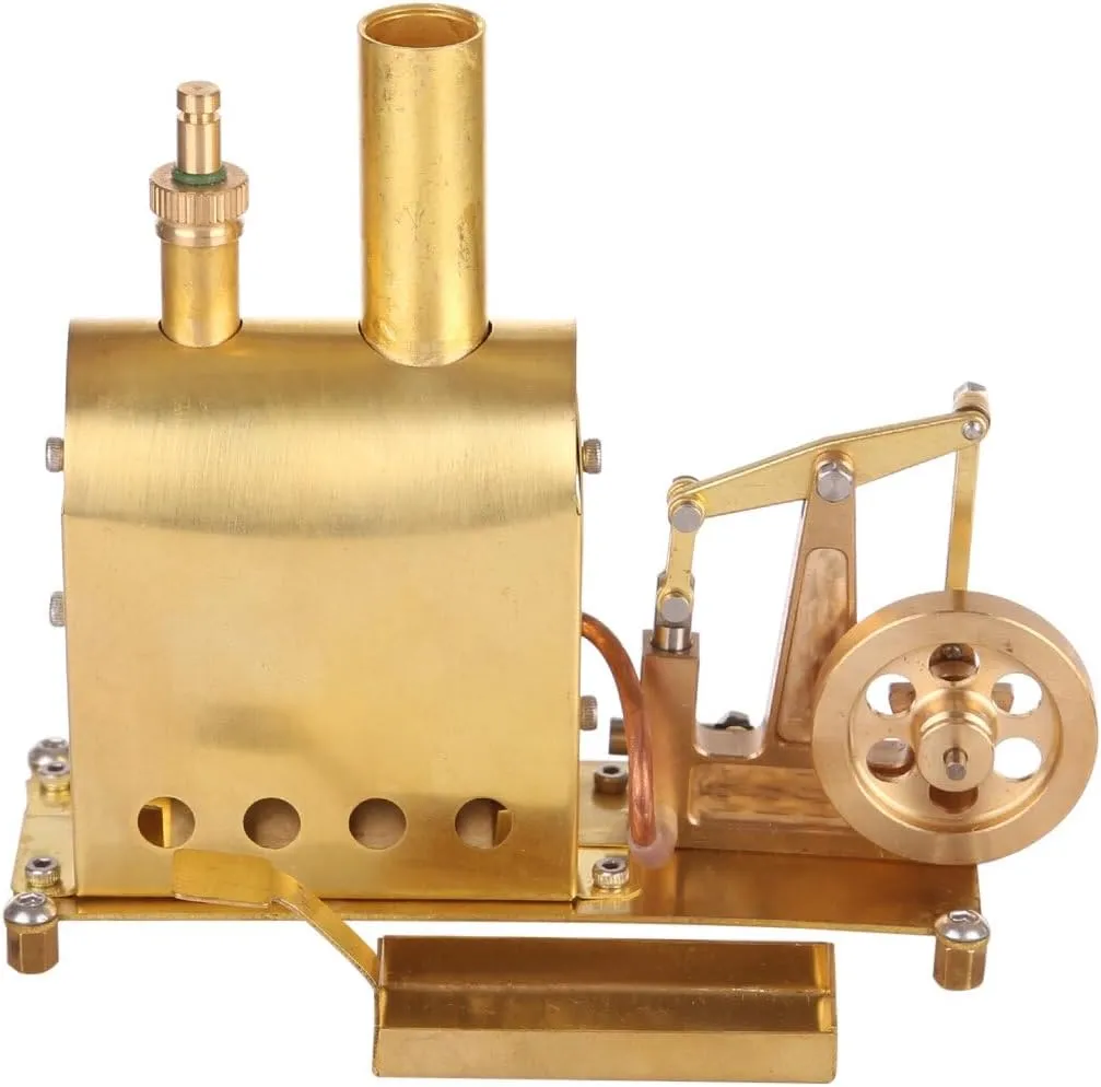 Mini Steam Engine kit, Mini Copper Steam Engine Model with Boiler, Physical Experiment Toys, Engine Model Kits for Adults, Desktop Engine Toy