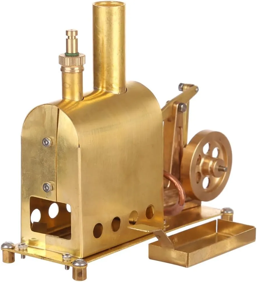 Mini Steam Engine kit, Mini Copper Steam Engine Model with Boiler, Physical Experiment Toys, Engine Model Kits for Adults, Desktop Engine Toy