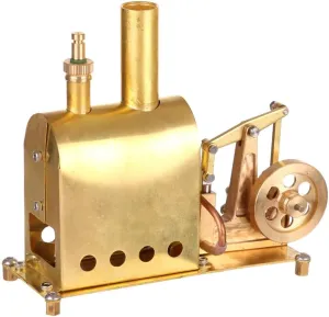 Mini Steam Engine kit, Mini Copper Steam Engine Model with Boiler, Physical Experiment Toys, Engine Model Kits for Adults, Desktop Engine Toy