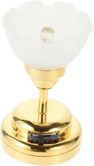 Miniature Dollhouse Led Ceiling Lamp Floral Design Light Fixture for Dollhouse Decor Realistic Home Accessories for Miniature Rooms No Batteries Included