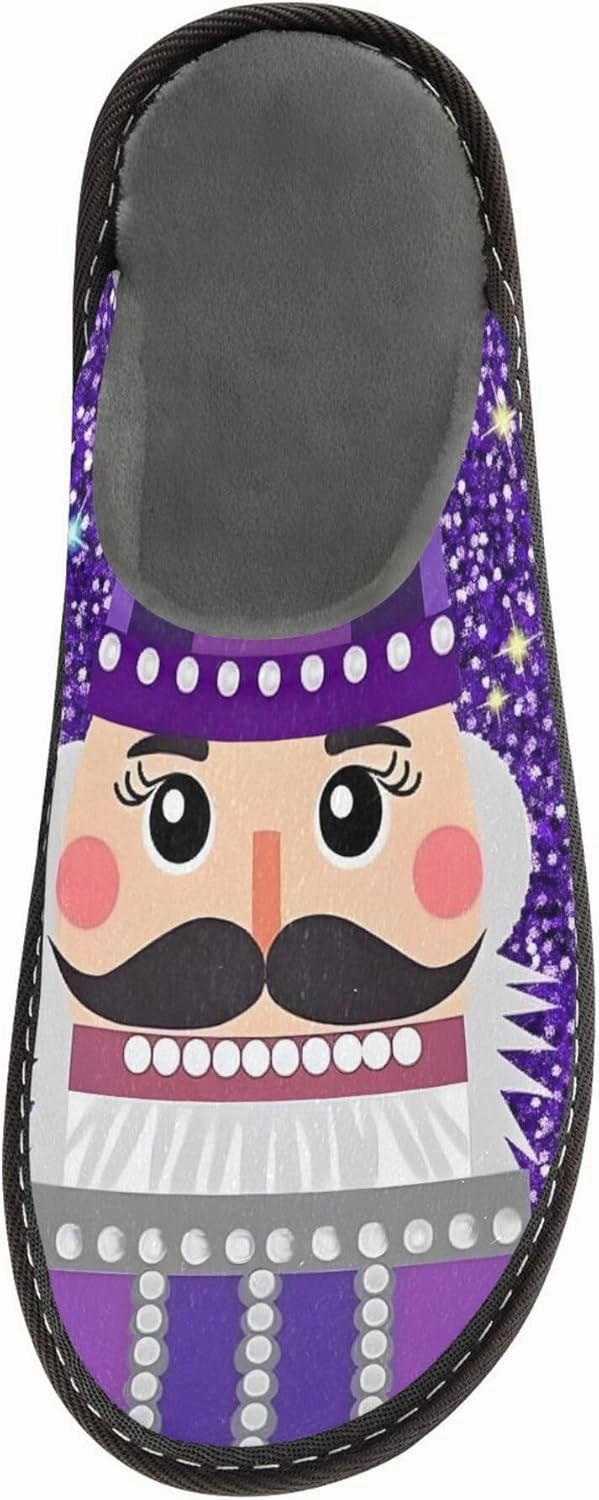 MNSRUU Fuzzy Slippers House Slippers for Women Men Gnomes Rose Black Plush Warm Slippers Winter Soft Slippers Bedroom Shoes Plush Lining Indoor Non-slip