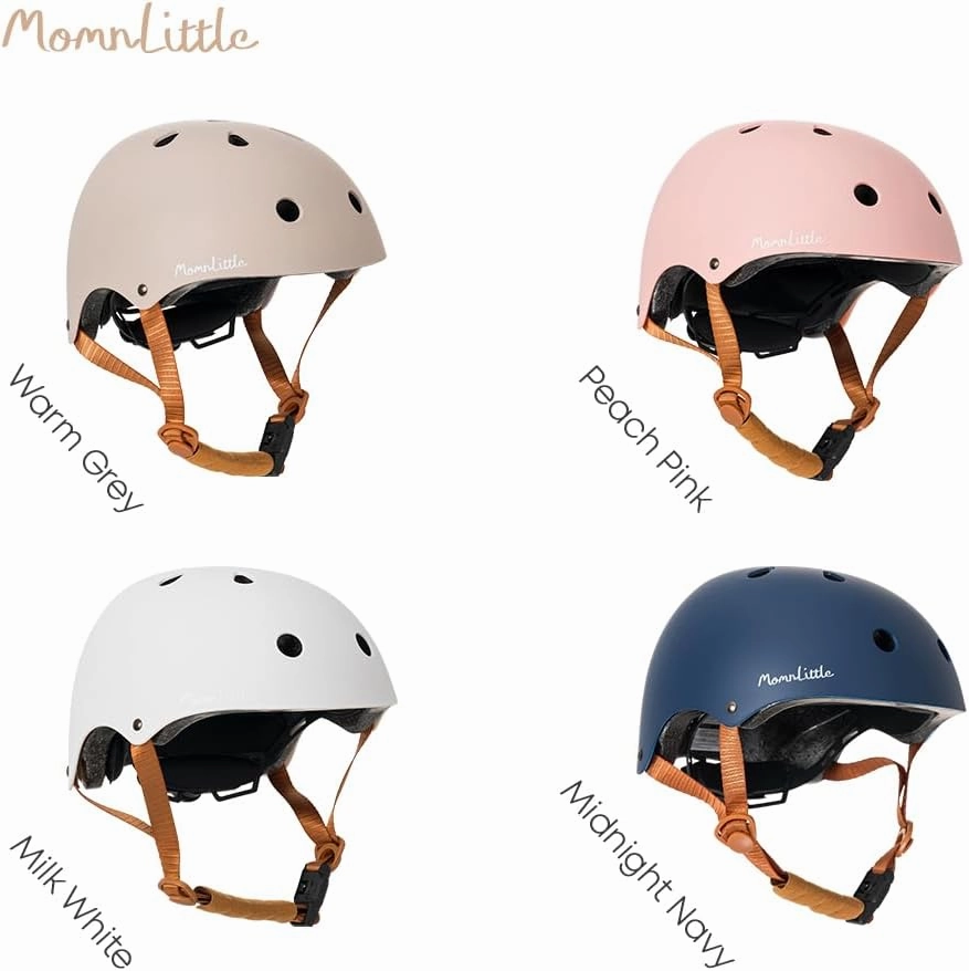 MomnLittle Kids Bike Helmet with Quick Pinch-Free Magnetic Buckle CPSC Certified Bike Helmet for Toddler Boys and Girls