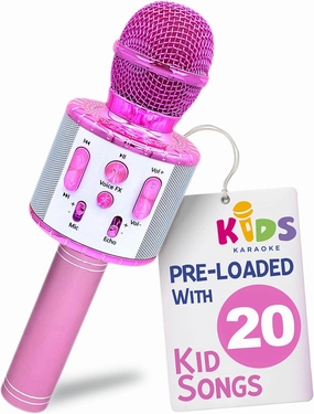Move2Play, Kids Karaoke Microphone | Includes Pre-Loaded Songs & Bluetooth | Kids Birthday & Easter Gift | Toy for All Ages 2, 3, 4, 5, 6  Year Old Girls, Boys & Toddlers