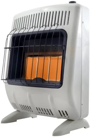 Mr. Heater MHVFRD20NGT Vent Free Radiant 20,000 BTU Natural Gas Heater For Office, Home, Garage, Patio, Sunroom, or Cabin - White