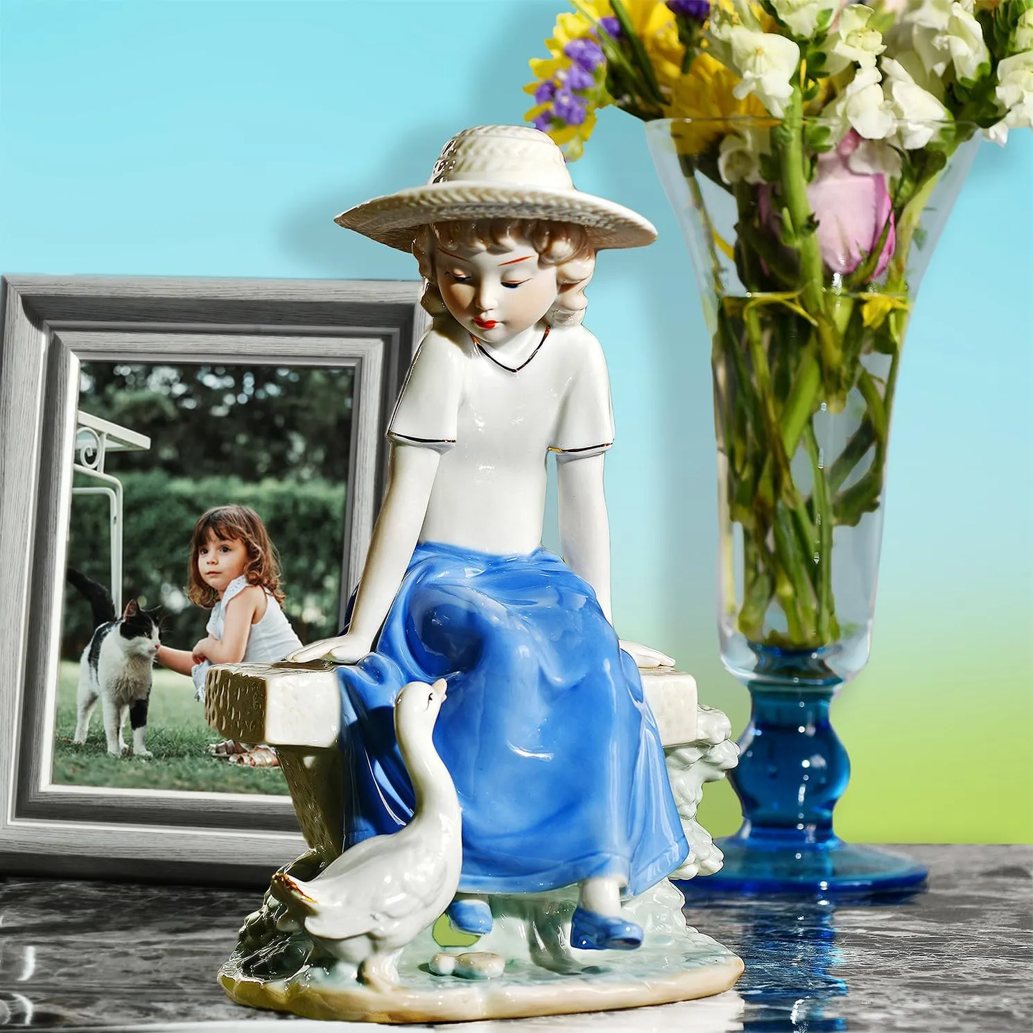 MTME Porcelain Figurine, Hello My frind, Memorabilia, Wedding Gifts, Statue Home d¨¦cor