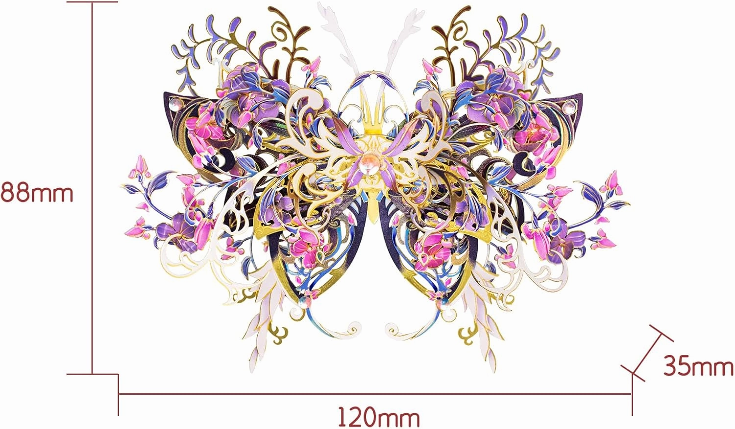 MU 3D Metal Puzzles for Adult Flower and Butterfly B-Nige, Insects Animals Floral Puzzles Metal Model Kits Building,Birthday Gift Brain Teaser DIY Sets Home Decor