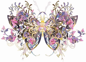 MU 3D Metal Puzzles for Adult Flower and Butterfly B-Nige, Insects Animals Floral Puzzles Metal Model Kits Building,Birthday Gift Brain Teaser DIY Sets Home Decor