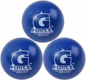 Mylec G-Force Street Hockey Balls, Less-Bounce Street Hockey Balls, Liquid Filled, Perfect for 30-60 Degrees F, Durable Construction, Roller Hockey Ball for Indoor/Outdoor Play (Set of 3)