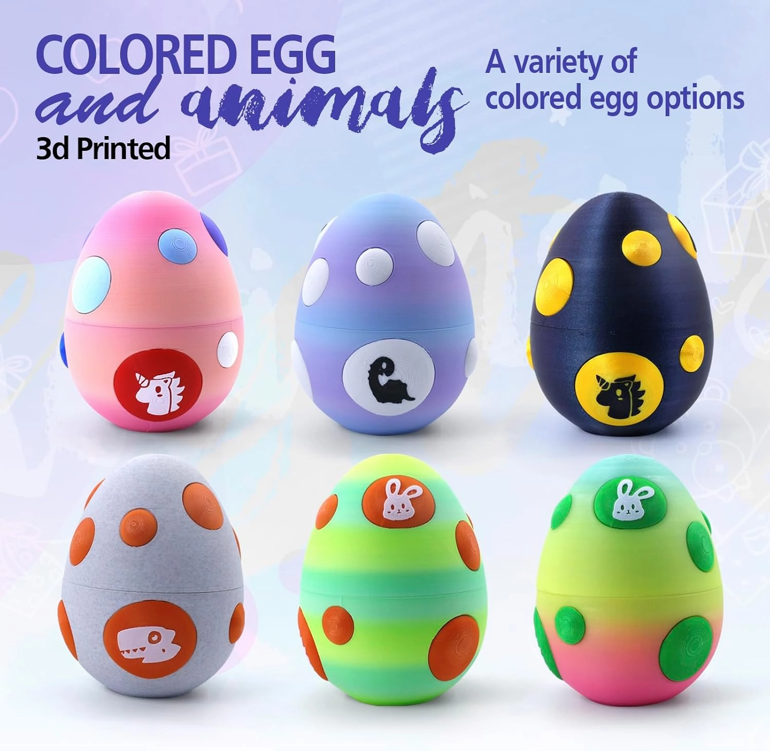 Mystery Mini 3D Printed Articulated Animal Figurines Set with Egg,Little Cute Animals Pocket Pet,3D Animals Toys,3D Printed Miniature Figurines Gift,Excutive Desk Toy(Dragon&Axolotl &Capybara