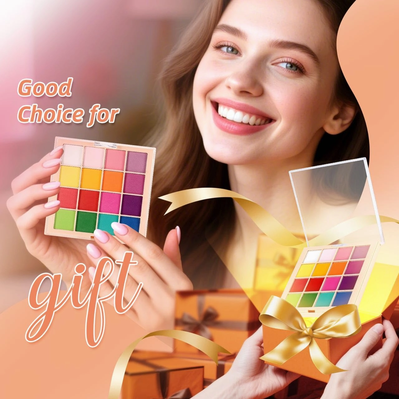 Nail Pigment Powder Palette Set, 16 Colors Ombre Nail Powder Palette with 100pcs Sponges &Grabbing Pen French Aura Nails Ombre Nail Art DIY Accessories Home Salon Art.