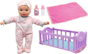 New Adventures Crib Time Fun - 12" Doll Playset, Children's Pretend Play, Ages 2 