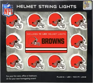 NFL LED Helmet String Lights with Adaptor Plug Included, Battery Operated Football Fairy Lights for Indoor Home Décor