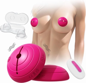 Nipple Sex Toys - Clamp-Sucker Combo, Nipple Vibrator Lightweight Wearable Vibrating Nipple Clamps, Remote Control Vibrators, BDSM Couples & Women Sex Toy, Female Pleasure Adult Toys
