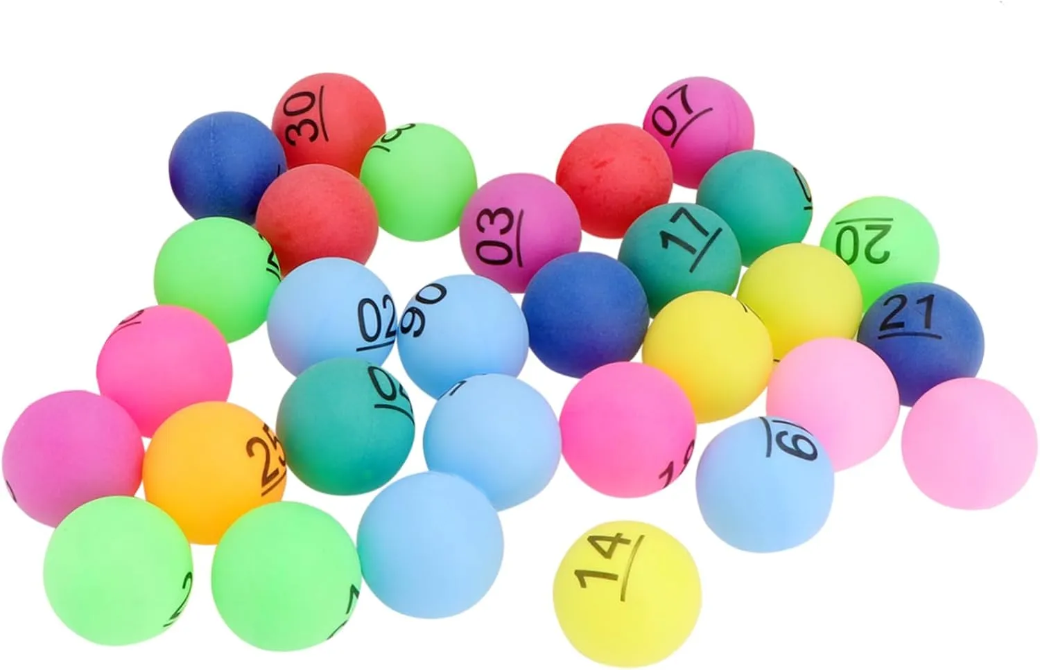 NOLITOY 60 Pcs 1 Lottery Ball Numbered Raffle Balls Bingo Balls Numbers Lottery Balls Mini Bouncy Balls Tennis Set Bulk Bouncy Balls Prize Game Ball 1 to 30 Numbered Balls Party Props Cage