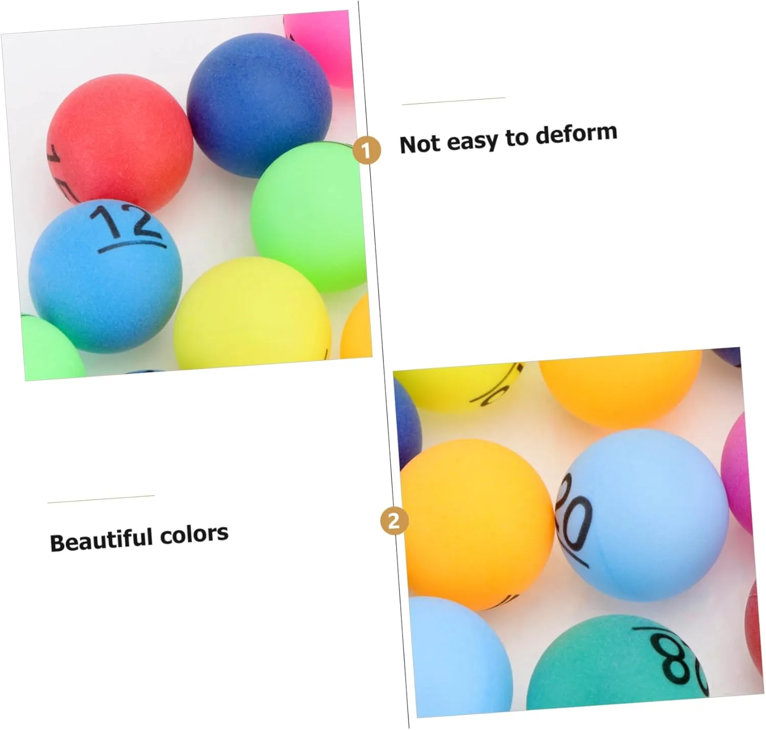 NOLITOY 60 Pcs 1 Lottery Ball Numbered Raffle Balls Bingo Balls Numbers Lottery Balls Mini Bouncy Balls Tennis Set Bulk Bouncy Balls Prize Game Ball 1 to 30 Numbered Balls Party Props Cage