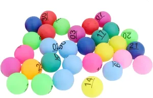 NOLITOY 60 Pcs 1 Lottery Ball Numbered Raffle Balls Bingo Balls Numbers Lottery Balls Mini Bouncy Balls Tennis Set Bulk Bouncy Balls Prize Game Ball 1 to 30 Numbered Balls Party Props Cage