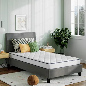 Novill 8 Inch Twin Mattress in a Box， Foam and Spring Hybrid Mattress, Medium Support, CertiPUR-US Certified Foam, Steel Coils for Durable Design, Guest and Youth Bedroom, Eco-Friendly Packaging