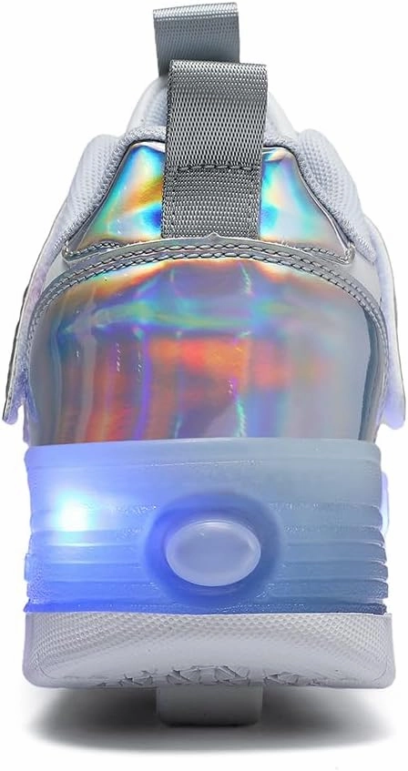 Nsasy Girls Boys Roller Shoes with LED Light Up Wheels Sneakers Kids Roller Skates Shoes for Kids for Children