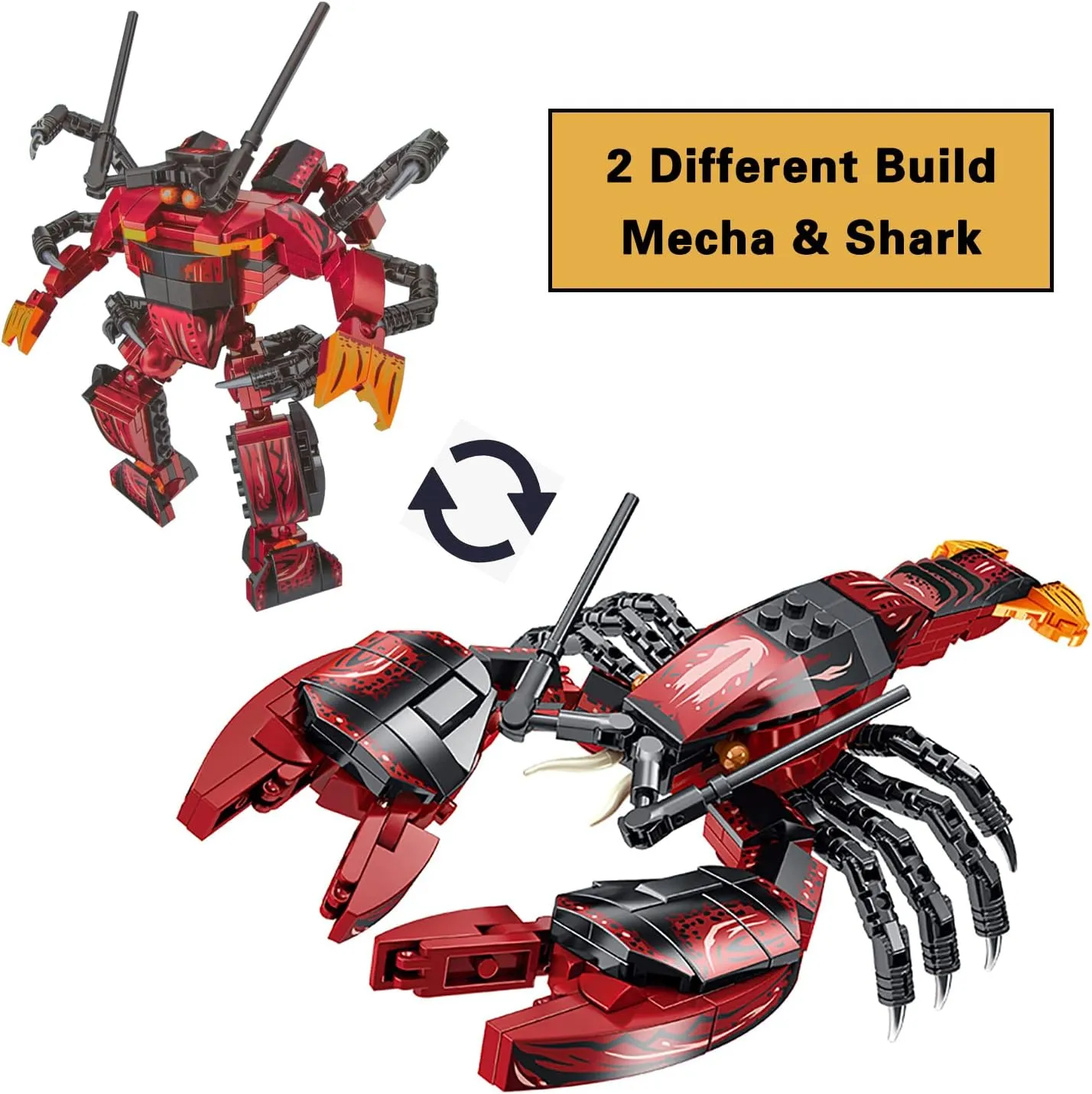 Ocean Animal Building Blocks, Deep Sea Creatures Building Toy Set for Kids Boy Girl Lobster(263pcs)