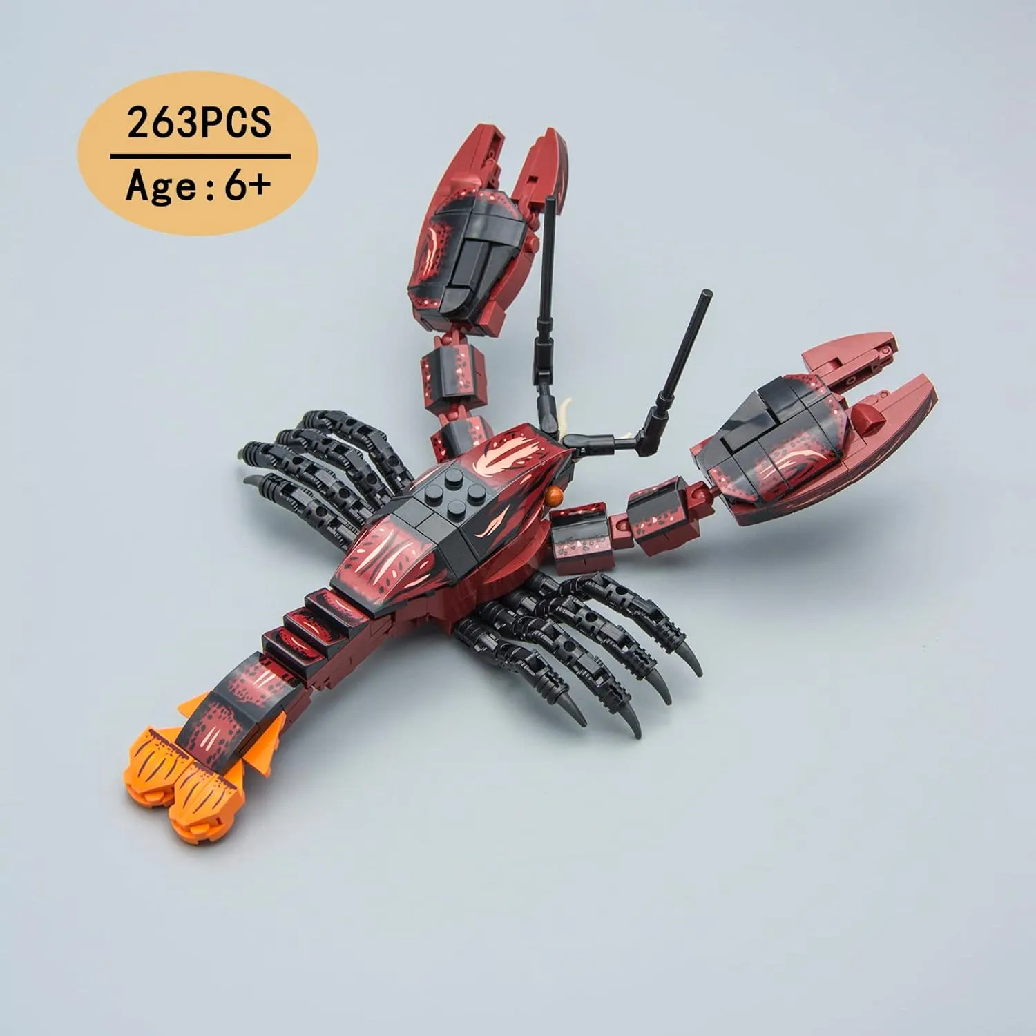 Ocean Animal Building Blocks, Deep Sea Creatures Building Toy Set for Kids Boy Girl Lobster(263pcs)