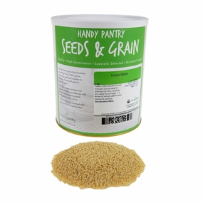 Organic Hulled (Husk Removed) Seeds: 5 Lb - Non-GMO Cereal Grain - Make Millet Beer, Grind Millet Flour, Cereal, Bird Seed, Emergency Food Storage