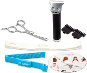 Original CreaClip Premium Package Hair Cutting Tool - As seen on Shark Tank - Professional Hair Cutting Guide, Hair Cutting Clips for Bangs, Layers, and Split Ends, Hair Cutting Guide