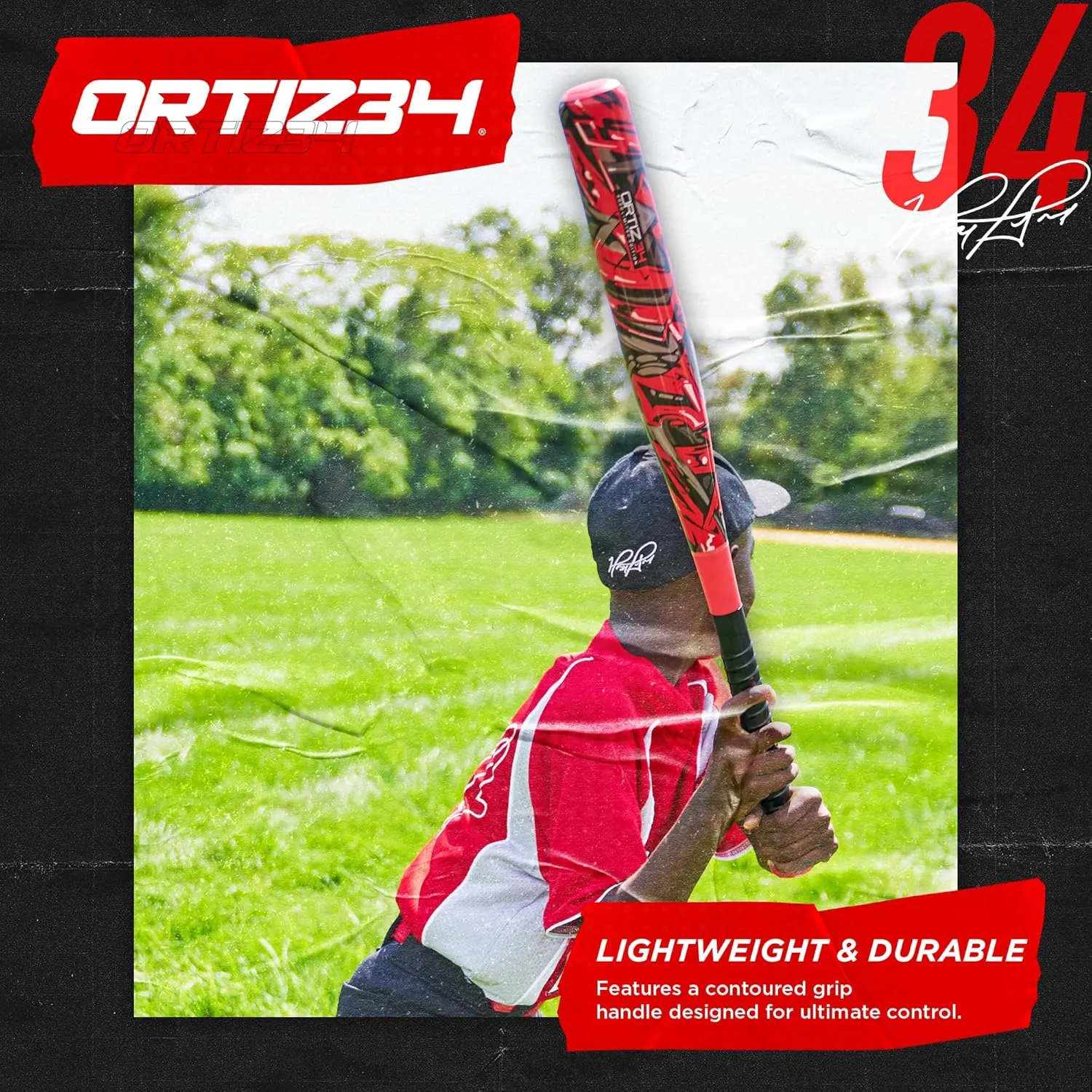 Ortiz34 Grand Slam Set- Graffiti Plastic Bat, 3 Balls, 4 Throw Down Bases
