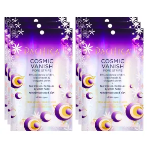 Pacifica - Blackhead Remover Pore Strips - 6-PACK Cosmic Vanish - for Nose, Chin & Forehead - Deep Cleansing Nose Strips w/Instant Pore Unclogging - Oil-Free Vegan Dermatologist Tested