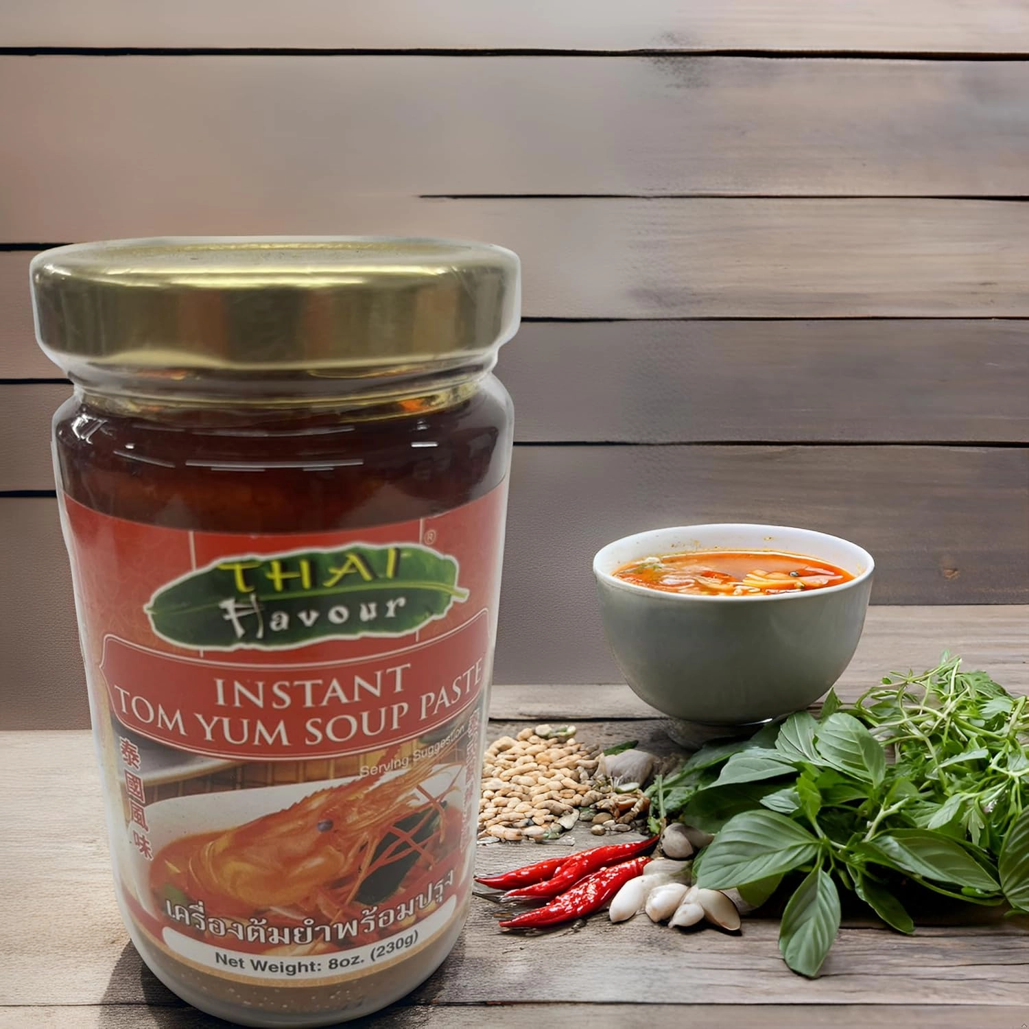 Pack of 3, Thai Flavour Tom Yum Paste, 8oz – Authentic Hot and Sour Soup Base, Perfect for Thai Recipes