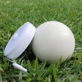 Pallino Ball Replacement for Bocce and Boule Game, Tournament Quality 2.24 In/57 mm White Bocce Pallino Ball Replacement - Including White Measuring Rope