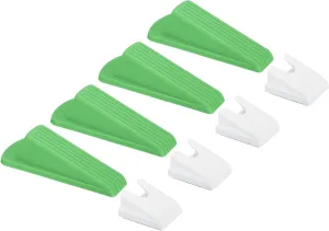 PATIKIL 4 Pcs Door Stoppers, Door Stop Doorstop Rubber Door Stopper Wedge Large Door Wedge Sturdy with Storage Box for Bottom of Door Floor Inside, Green