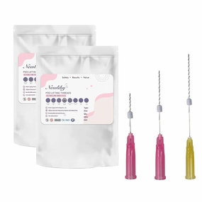 Pdo Threads for Face Lift Mono Screw Type (26G60MM) Smoothing Wrinkles PDO Thread Lift for Whole Body with Sharp Tip 20pcs