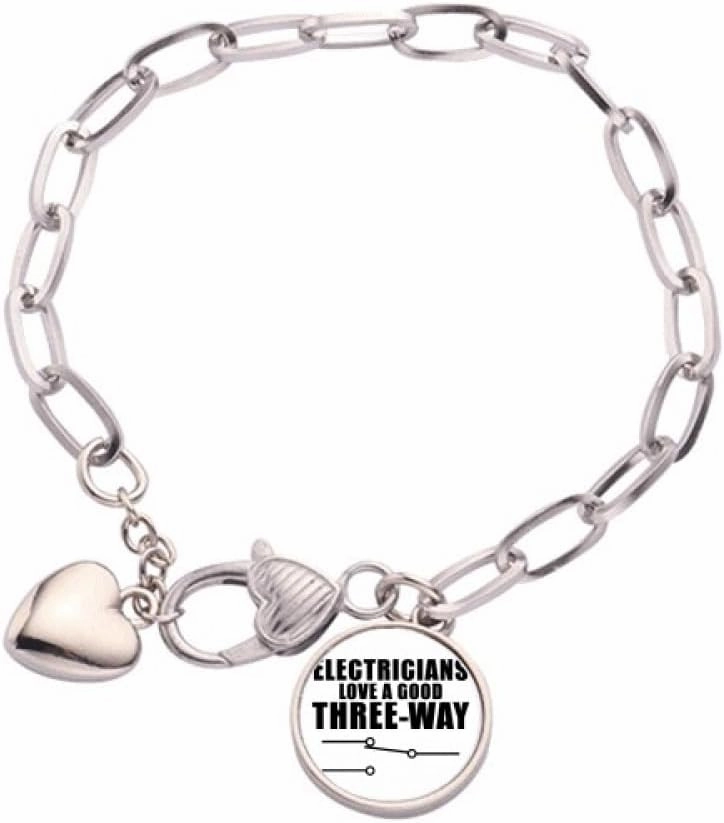 Personal Electric Switch Preferences Heart Chain Bracelet Jewelry Charm Fashion