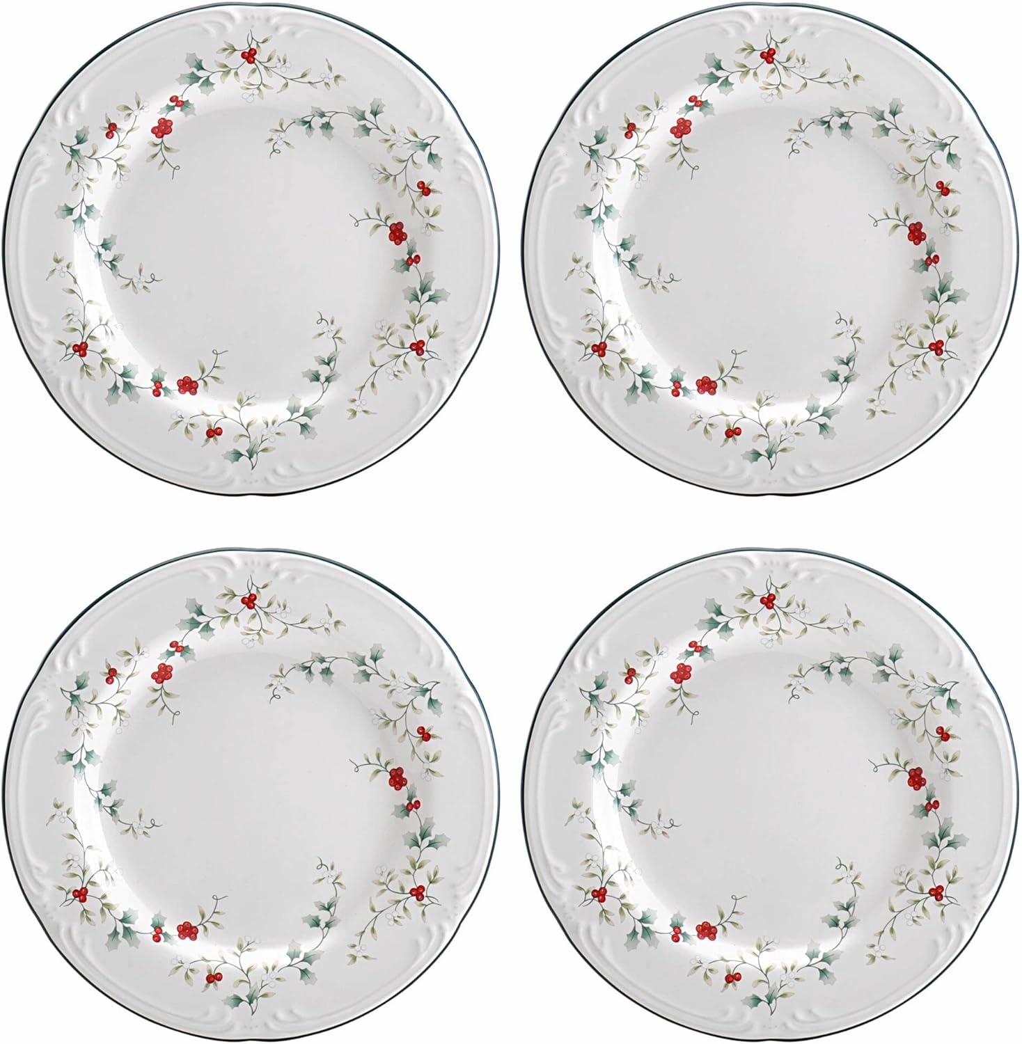 Pfaltzgraff Winterberry Salad Plates (8-Inch, Set Of 4), Green