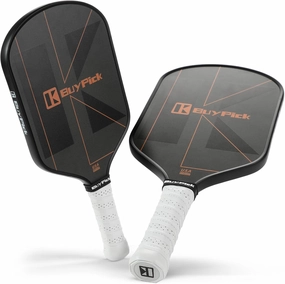 Pickleball Paddle, Carbon Fiber Surface with Reinforced 16mm Polypropylene Honeycomb Core, Perforated Grip, USA Pickleball Approved