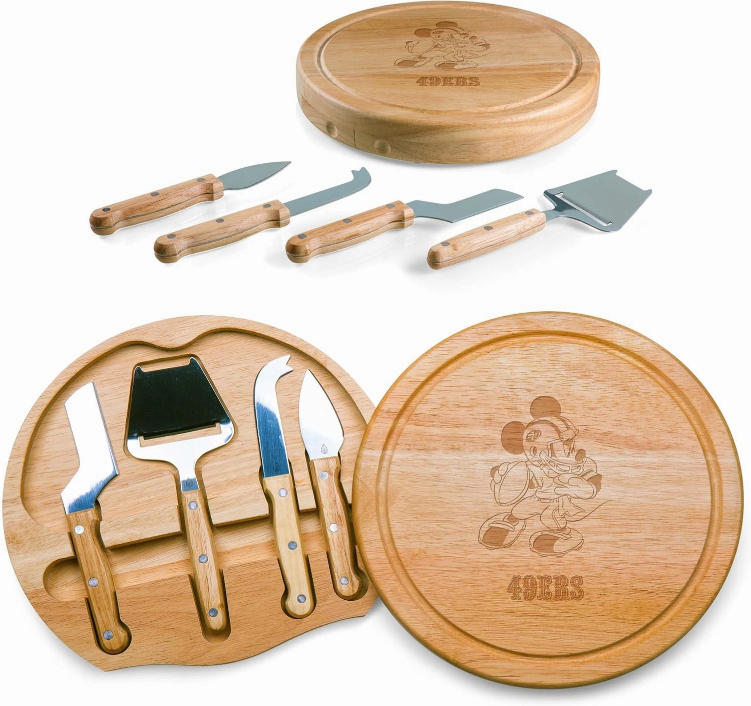 PICNIC TIME NFL Unisex-Adult NFL Mickey Circo Cheese Cutting Board & Tools Set