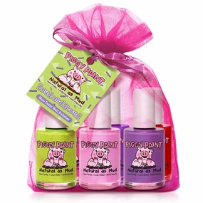 Piggy Paint | 100% Non-Toxic Girls Nail Polish | Safe, Cruelty-free, Vegan, & Low Odor for Kids | Loud & Proud (6 Polish Set)